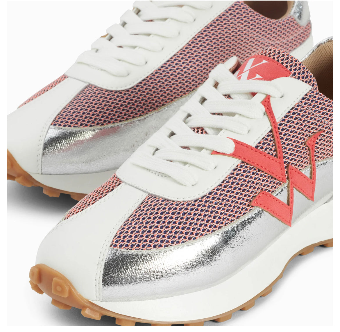 Baskets Monogramme Mona Rose et Argent à Semelle Running