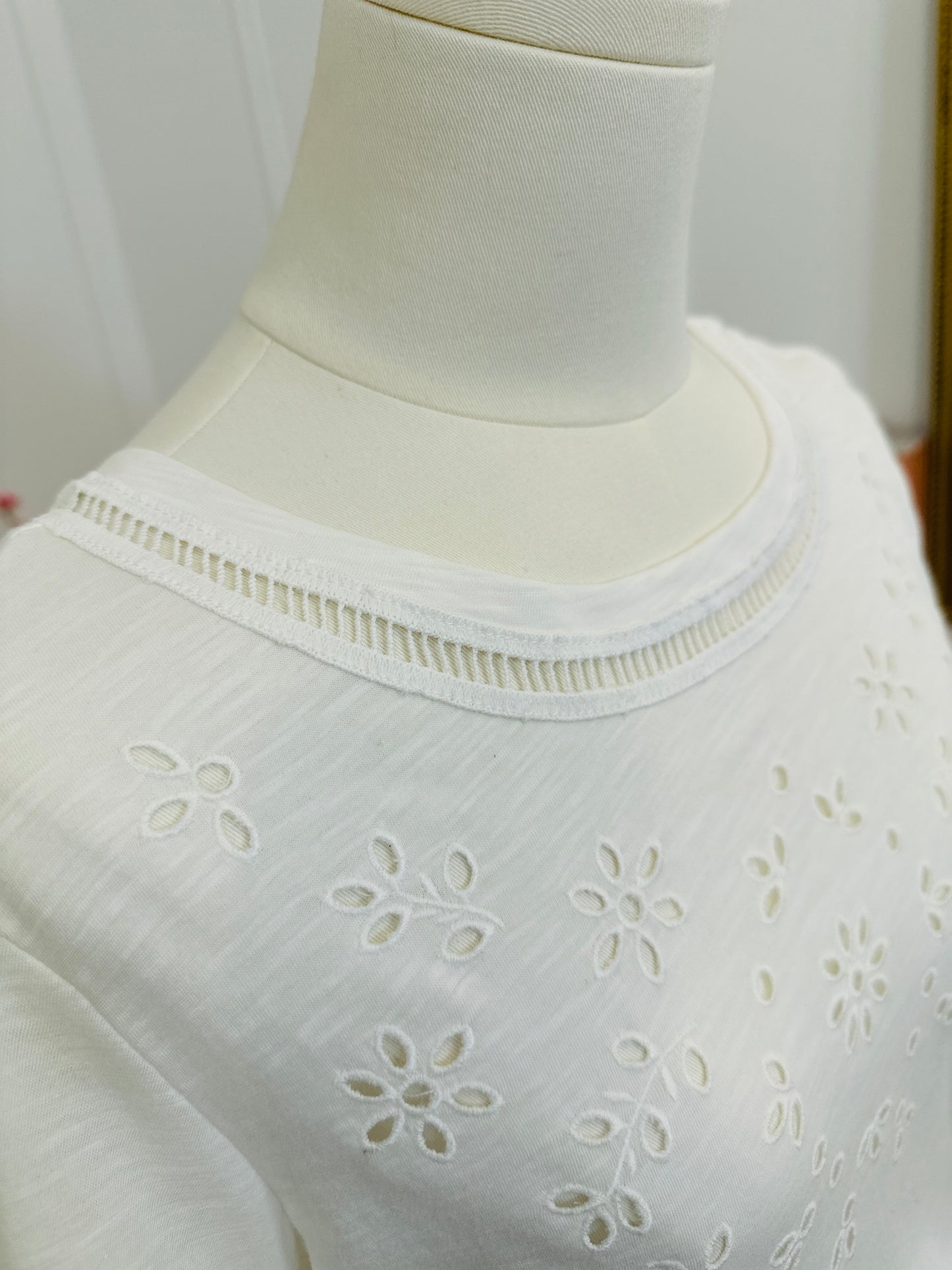 T-shirt Broderie Olya Ecru Brodé