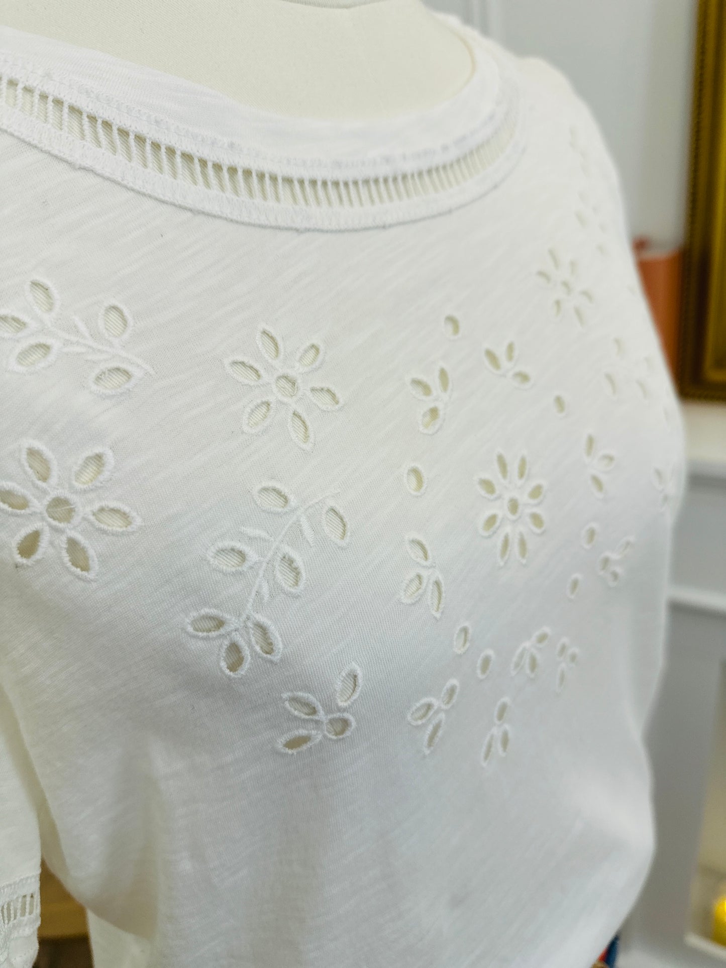 T-shirt Broderie Olya Ecru Brodé