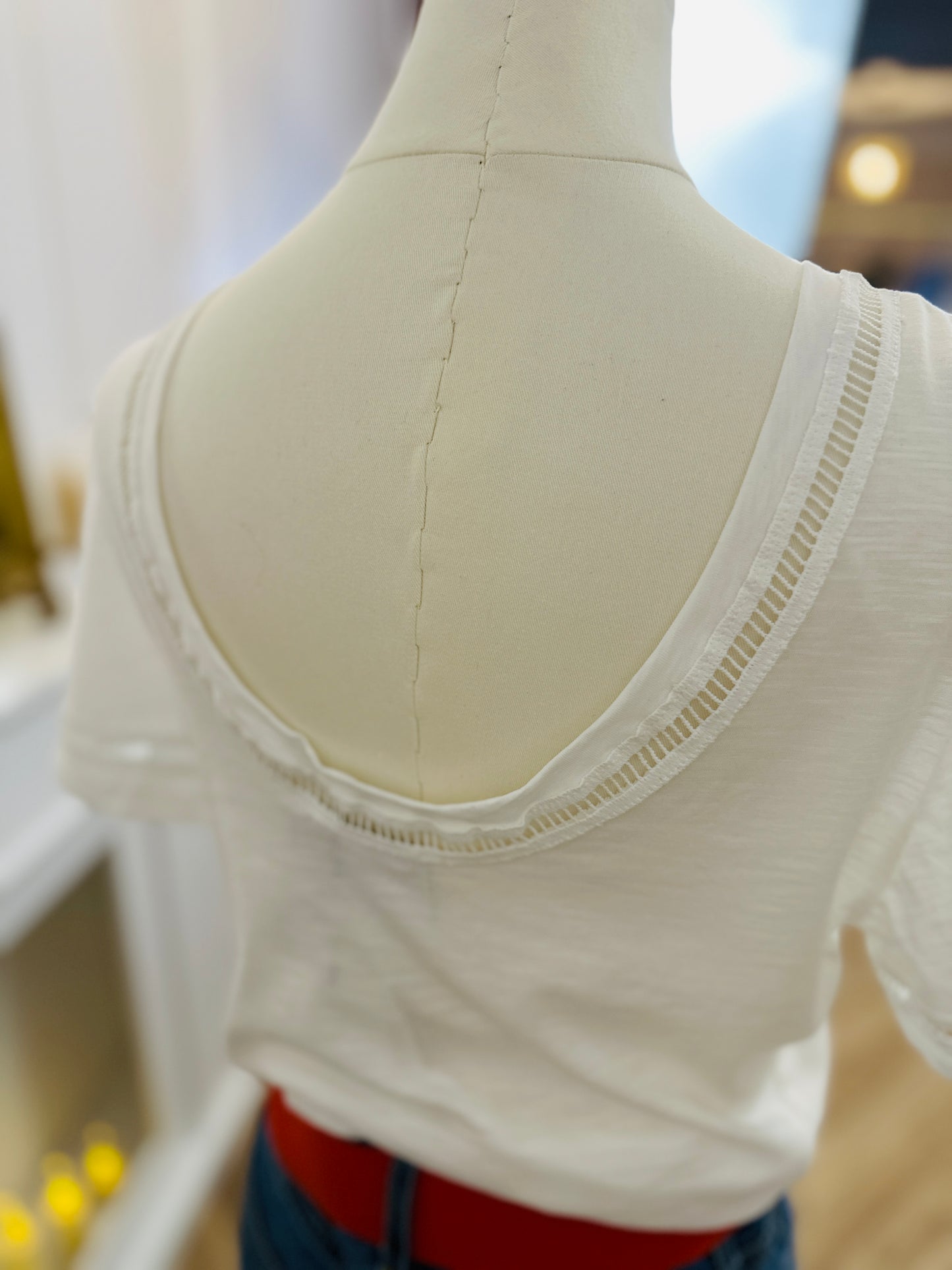 T-shirt Broderie Olya Ecru Brodé