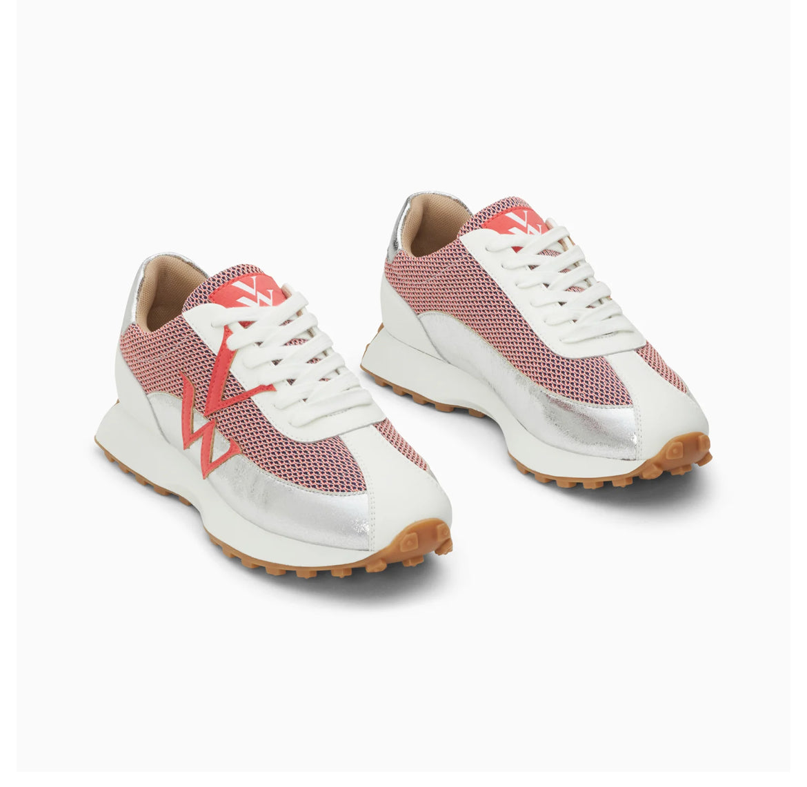 Baskets Monogramme Mona Rose et Argent à Semelle Running