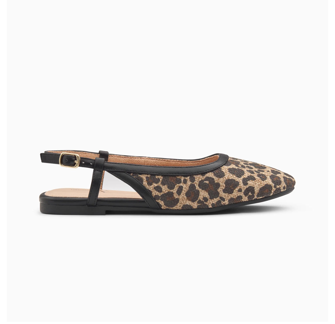 Ballerines Slingback Tina Léopard à Bride