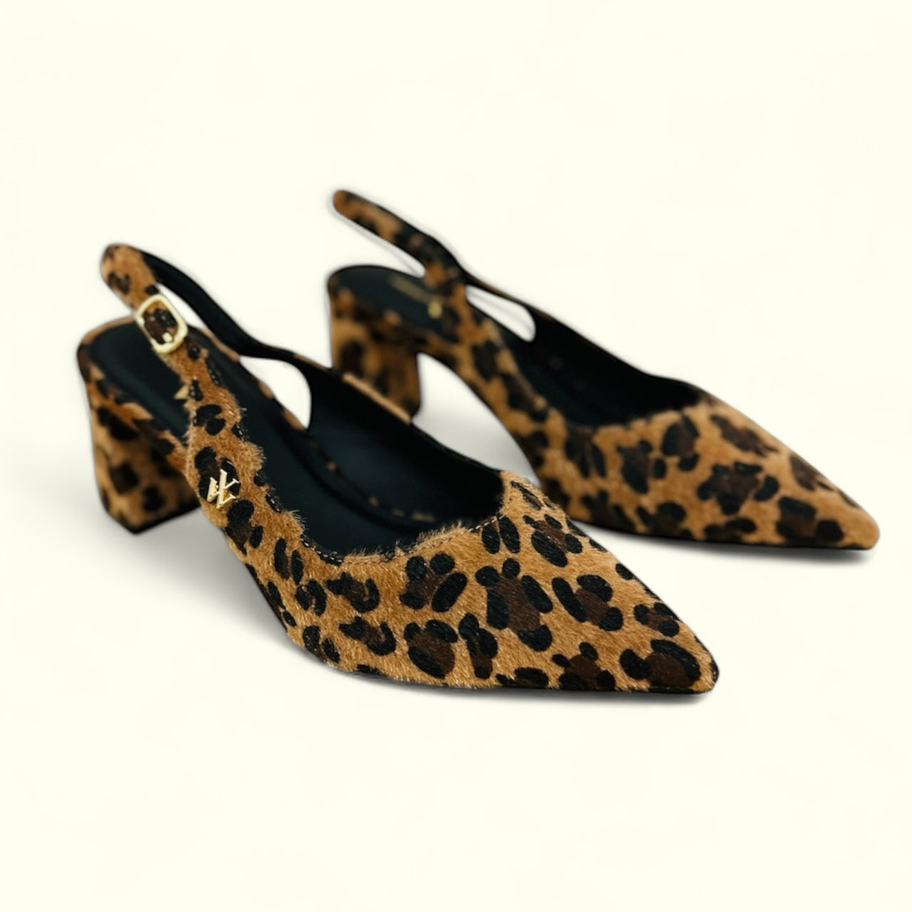 Escarpins slingback Venus Léopard à bout pointu