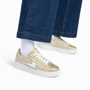 Baskets Eclair Gwen Or à Lacets