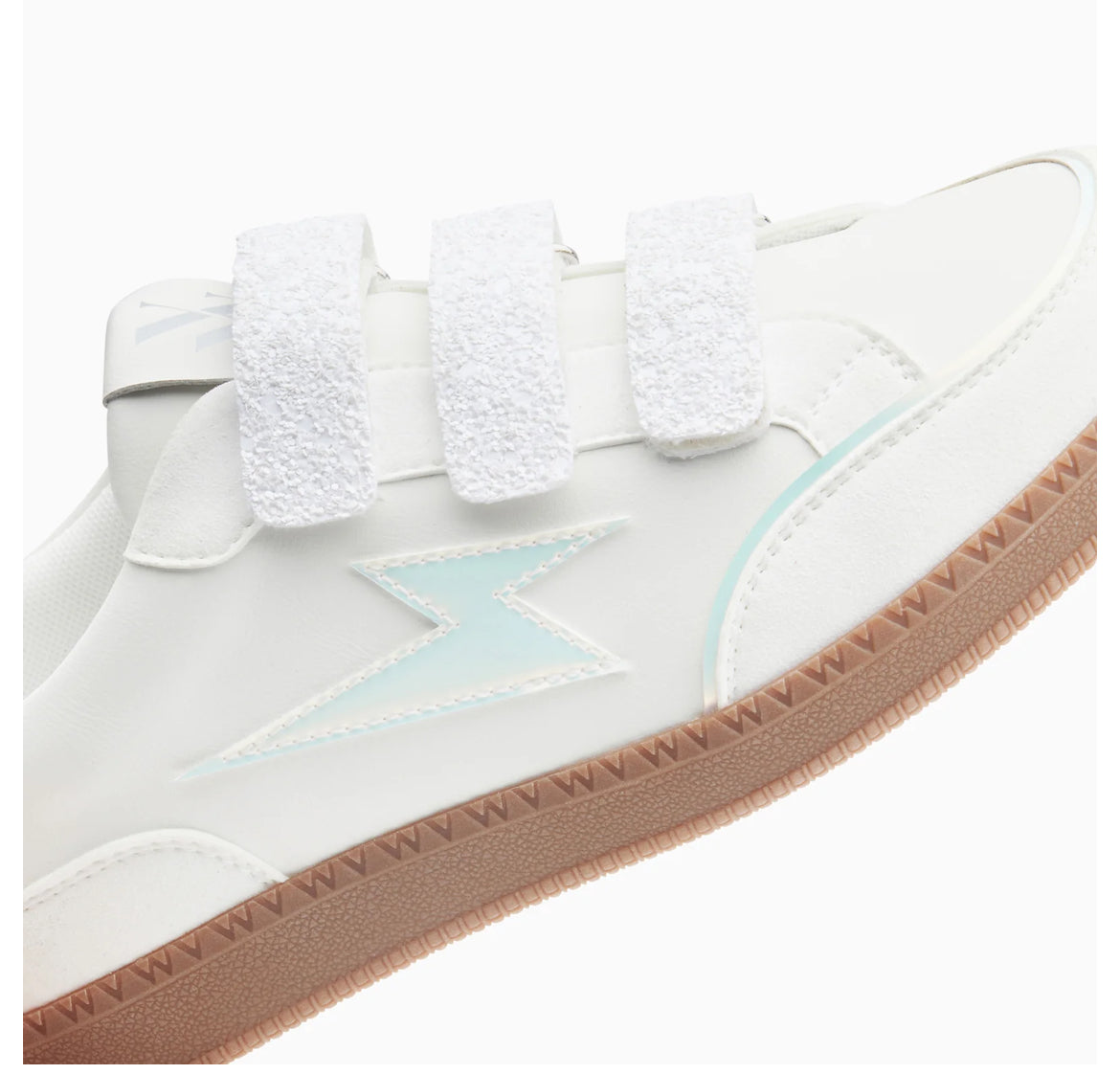 Baskets Eclair Laurette Blanches Monochromes à Semelle Rétro