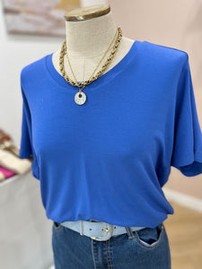 T shirt Suza bleu électrique