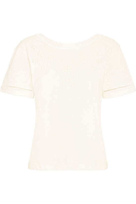 T-shirt Broderie Olya Ecru Brodé