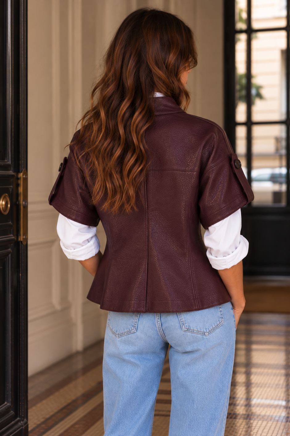 Veste Simili Gloria Prune