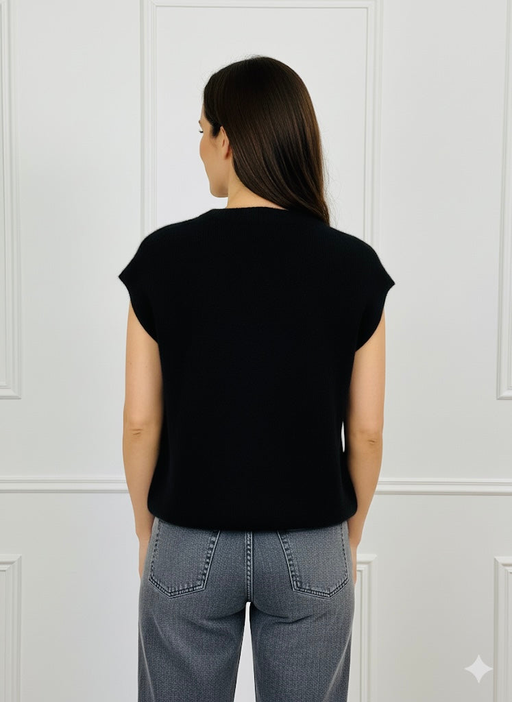 Gilet Aeli Alpaga Noir