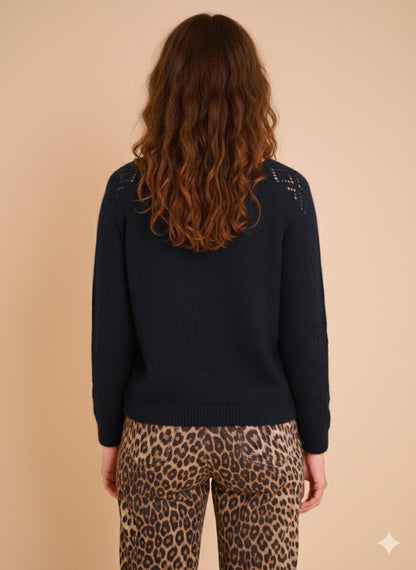 Pull Maryah Ajouré Marine