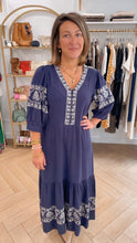 Charger l&#39;image dans la galerie, Robe Bohemian navy
