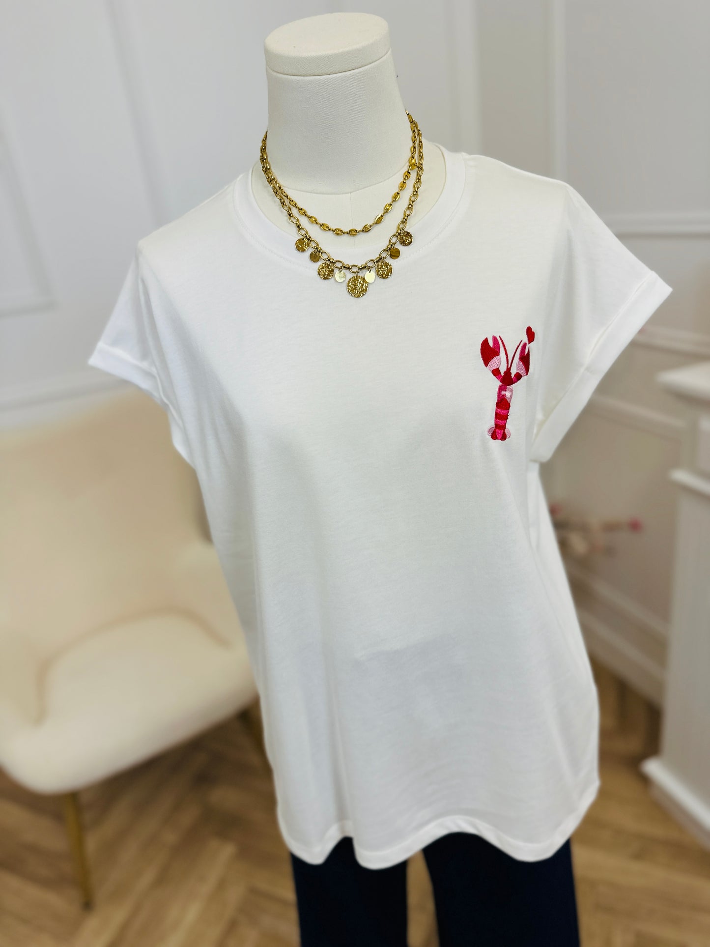 T Shirt Homard Rose