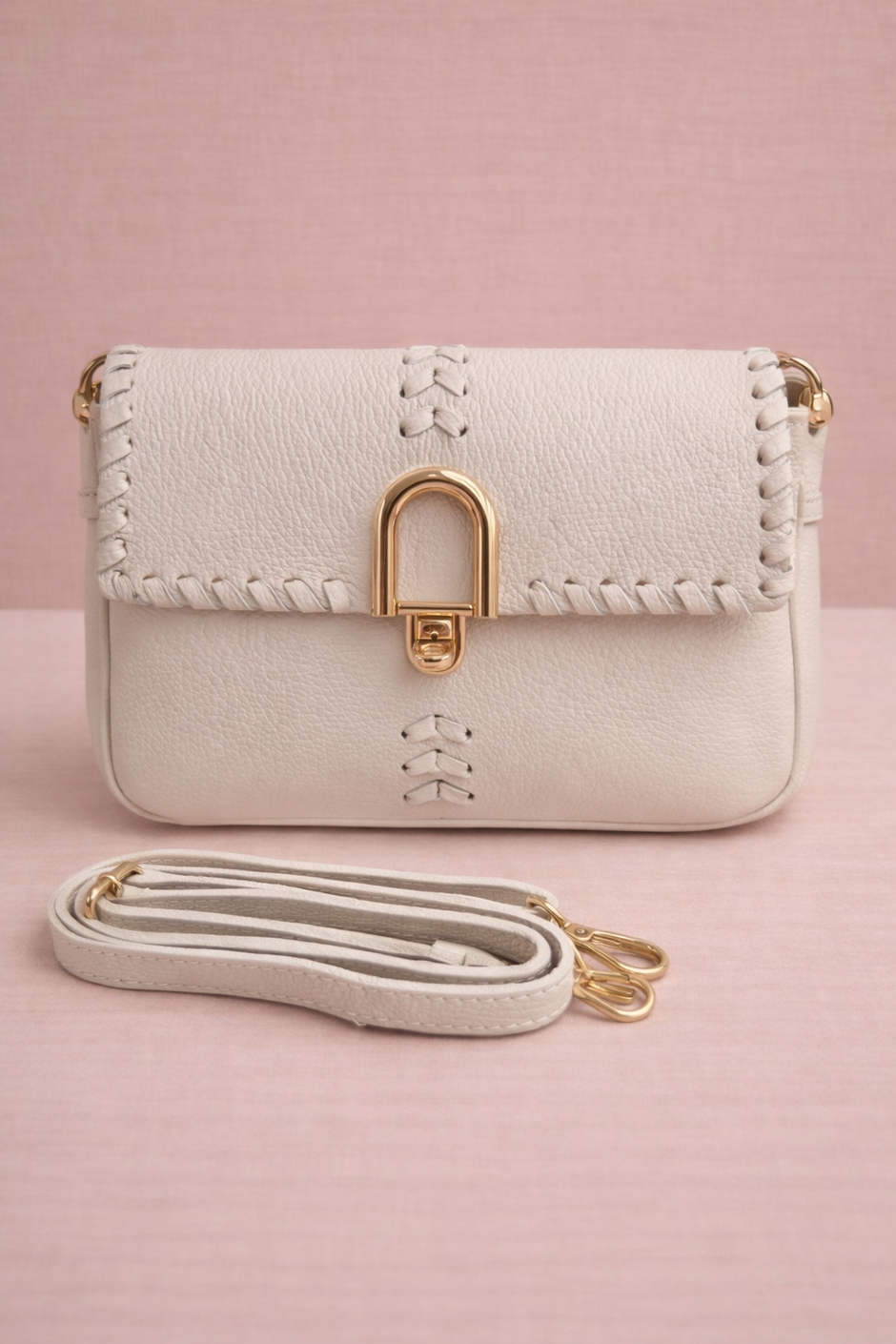 Sac Cuir Milie Beige