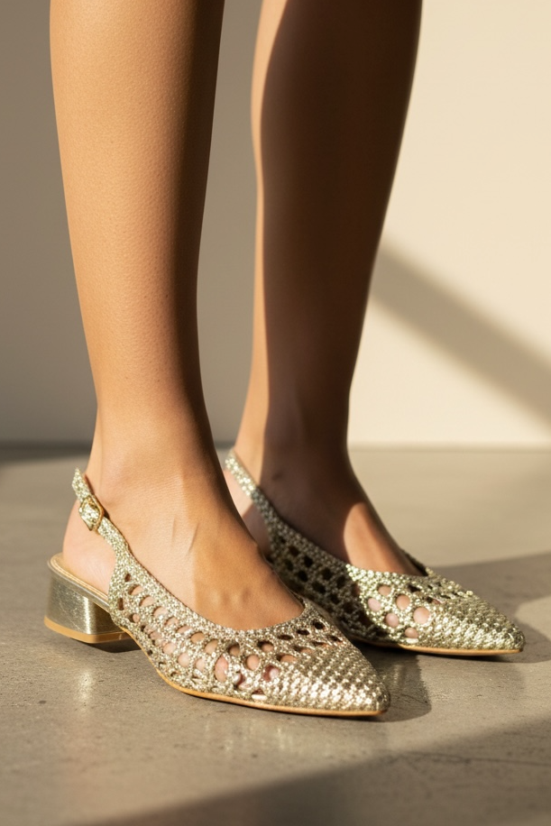 Slingback Goldy dorées