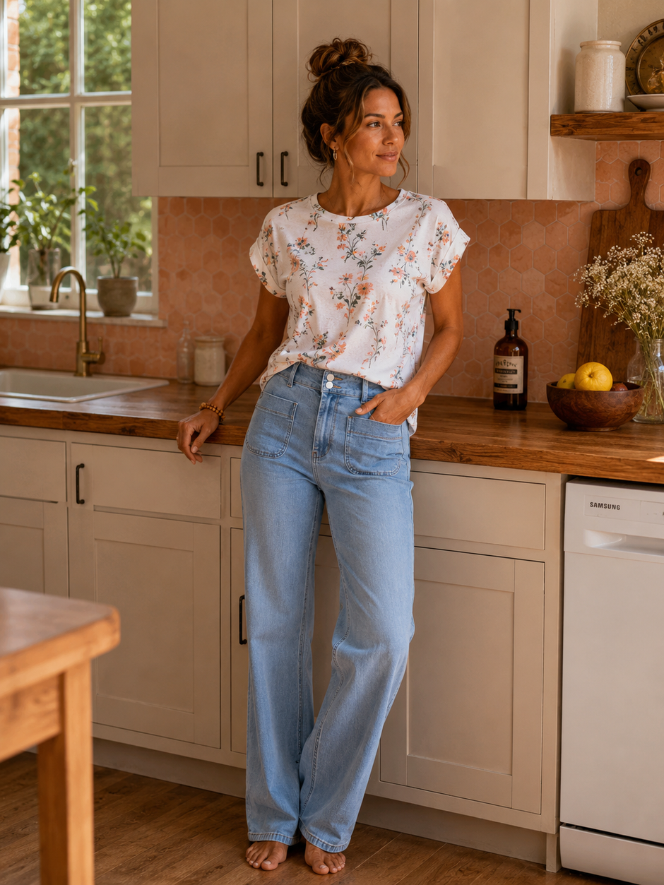 T shirt Lucie Fleurs