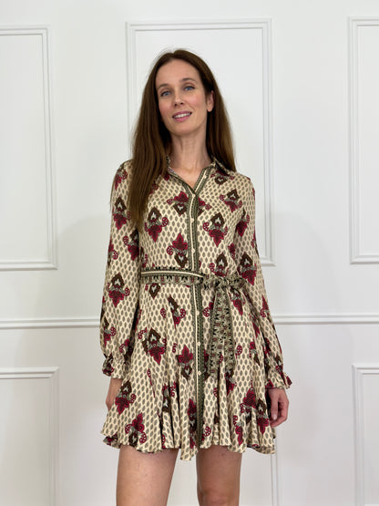 Robe Courte Astrée kaki