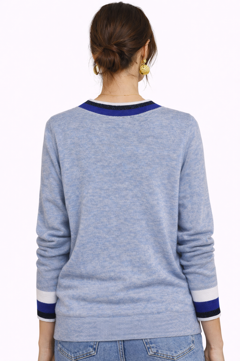 Pull Cricket Bleu et Gris