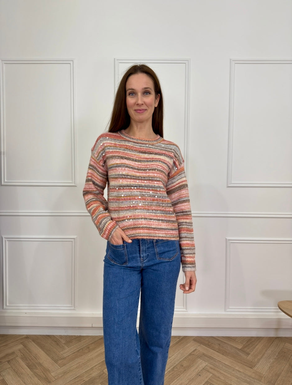 Pull Sequin Corail
