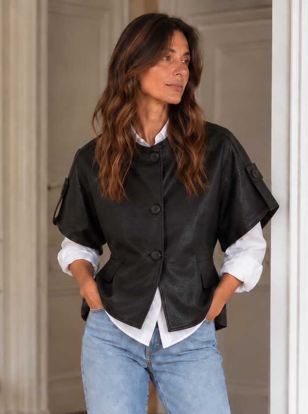 Veste Simili Gloria Noire