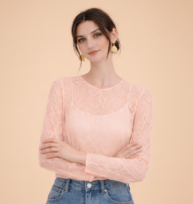 Top Dentelle Micela Poudre