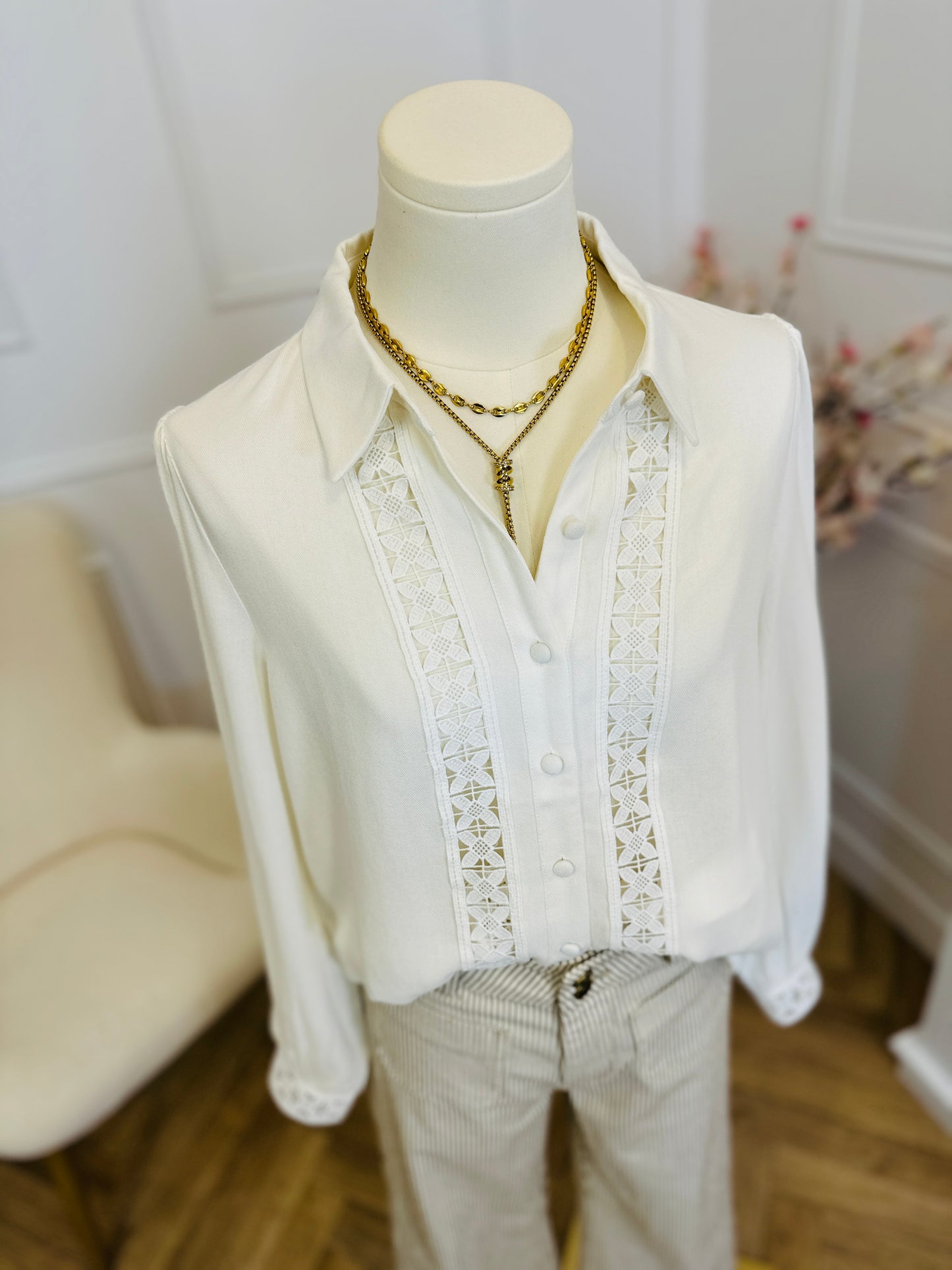 Chemise Leyna Ecrue