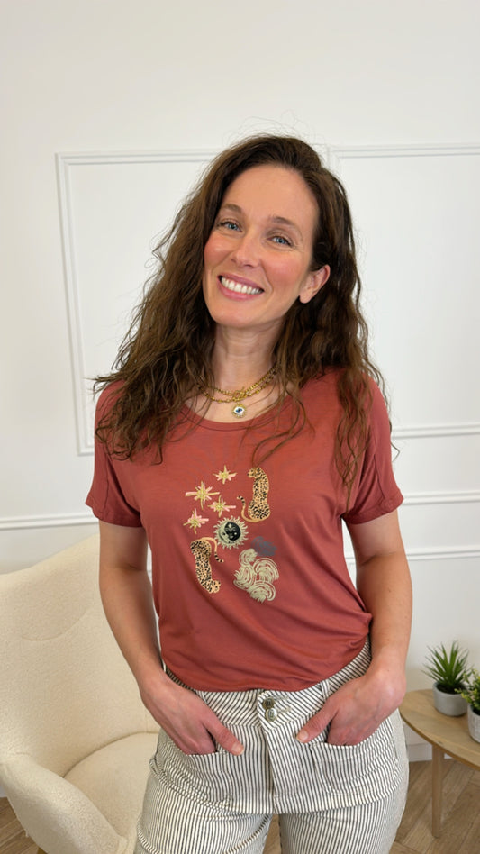 T-shirt Cosmic Terracota