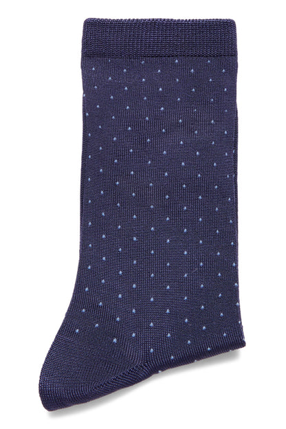 Chaussettes Fenja Bleue à pois