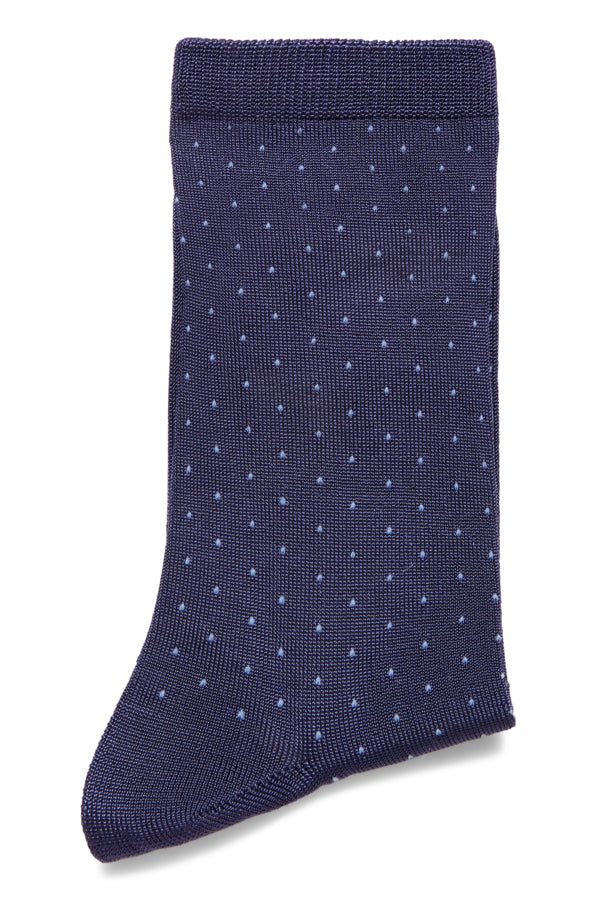 Chaussettes Fenja Bleue à pois
