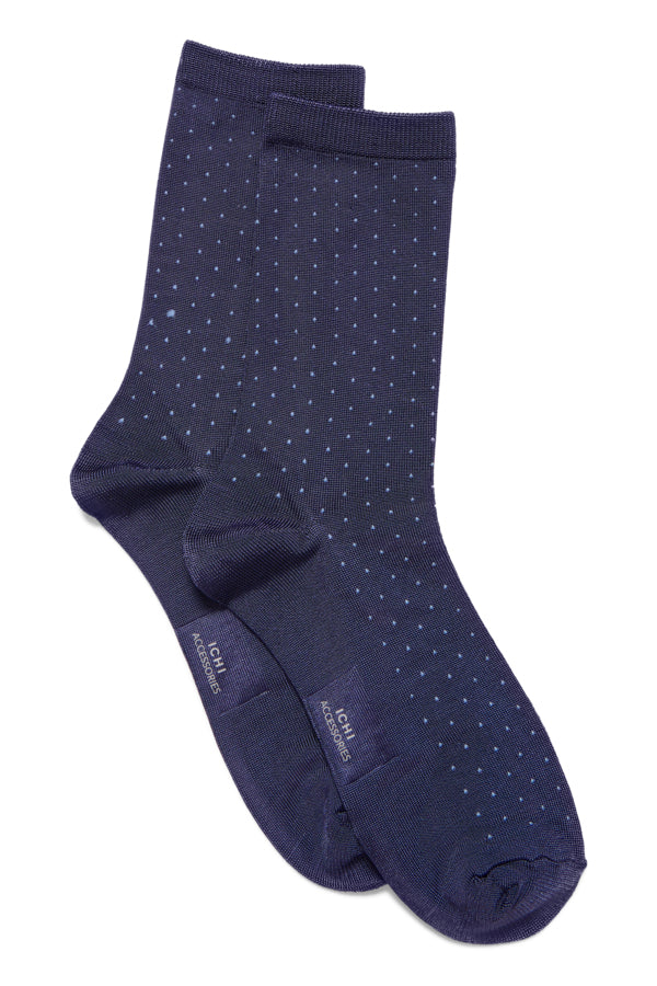 Chaussettes Fenja Bleue à pois