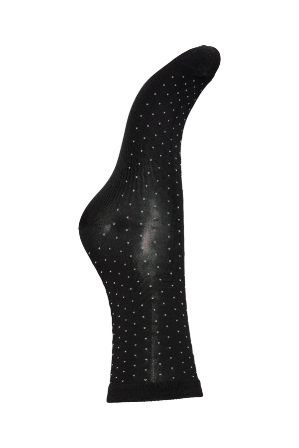 Chaussettes Fenja Noire à pois