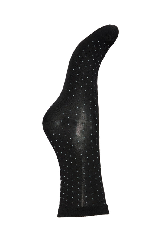 Chaussettes Fenja Noire à pois