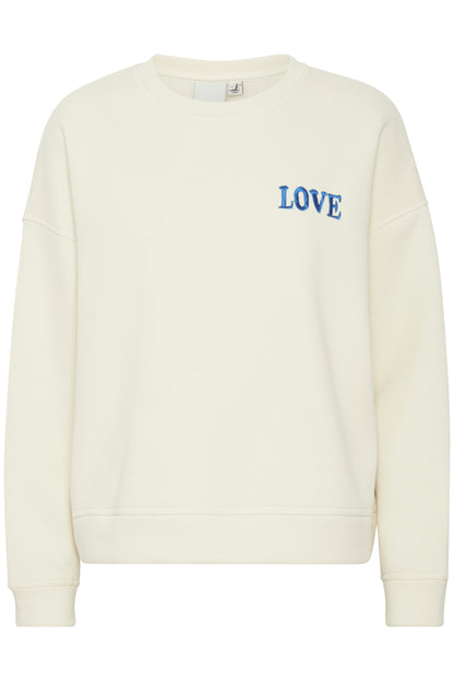 Sweat Ihmerella Ecru Et Bleu