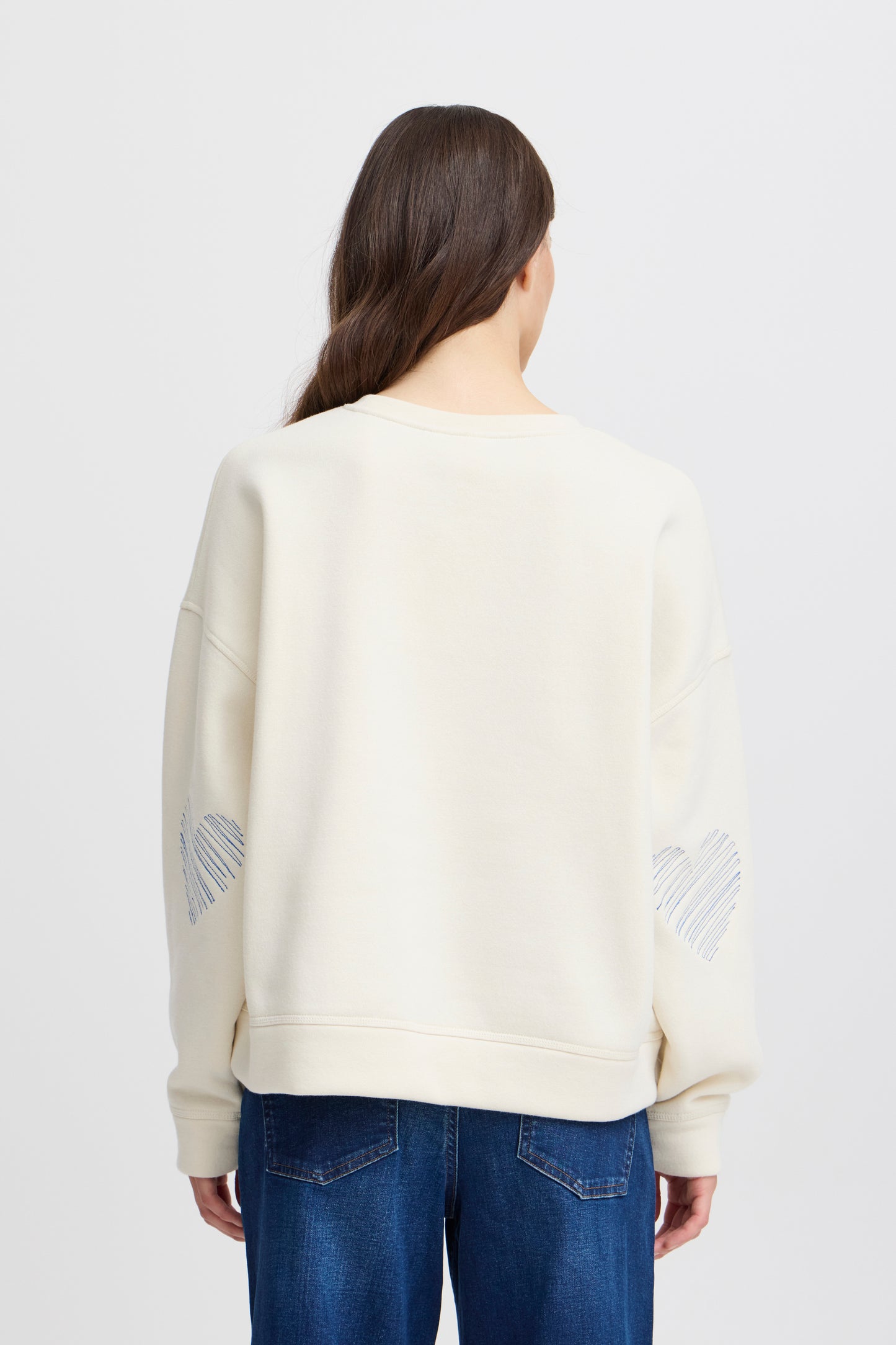 Sweat Ihmerella Ecru Et Bleu