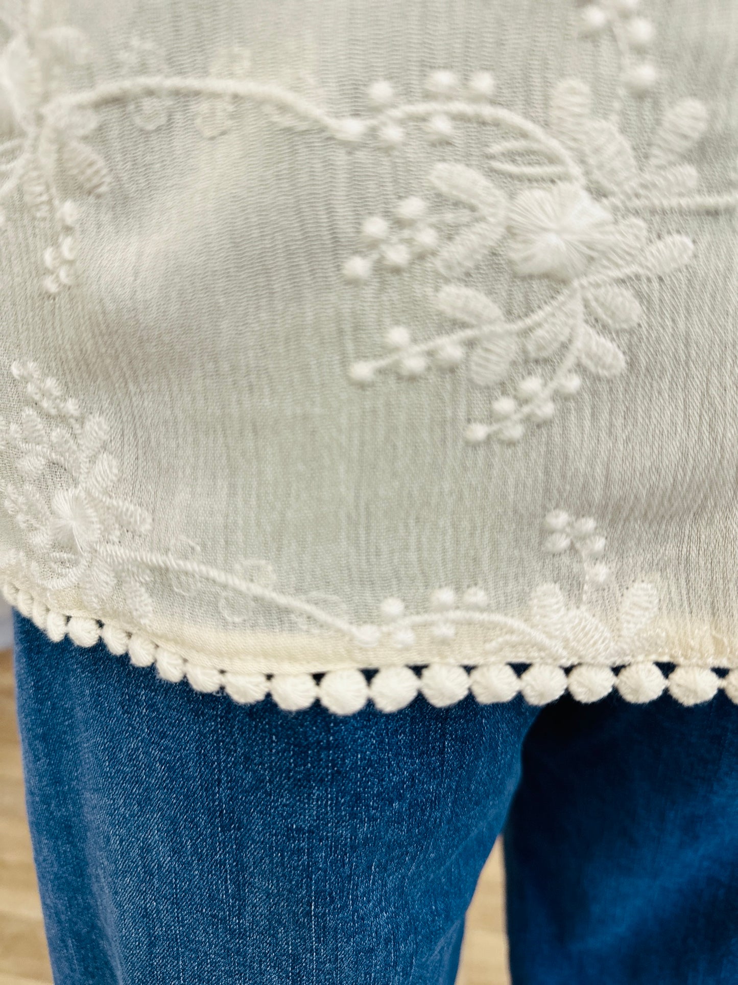 Blouse Element Broderie Ecru