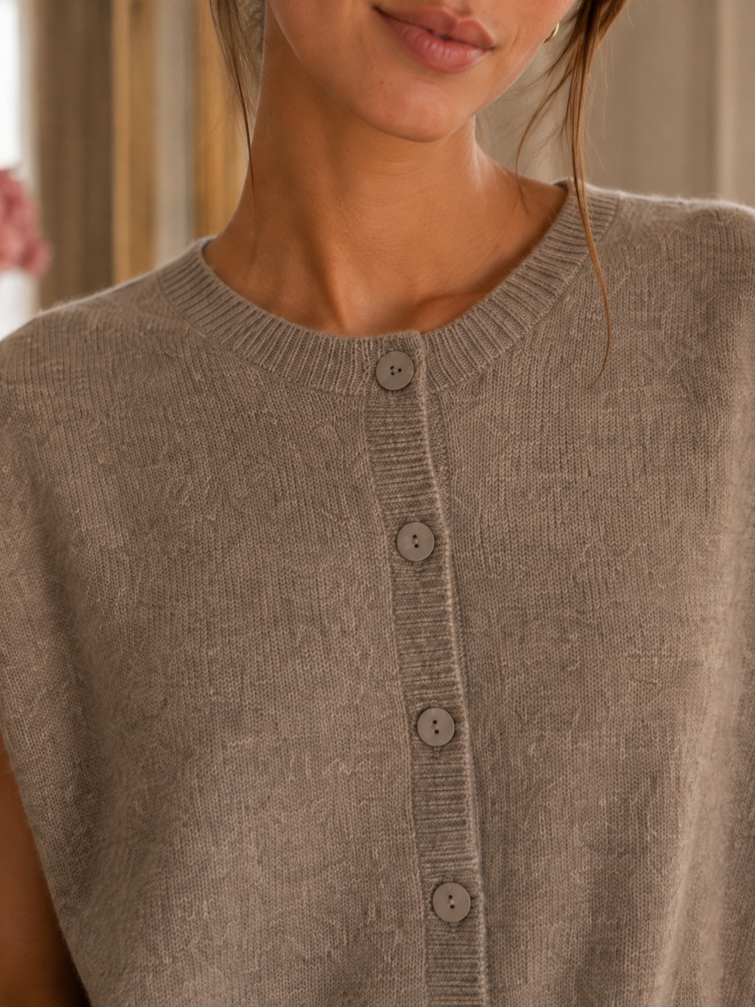 Gilet Sans manche Manola Taupe