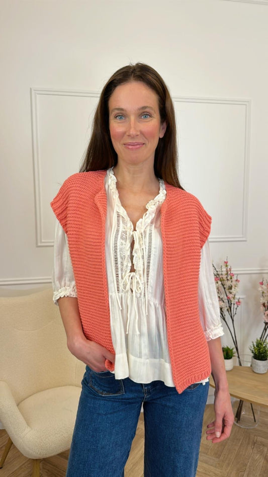 Gilet Cathleen Corail