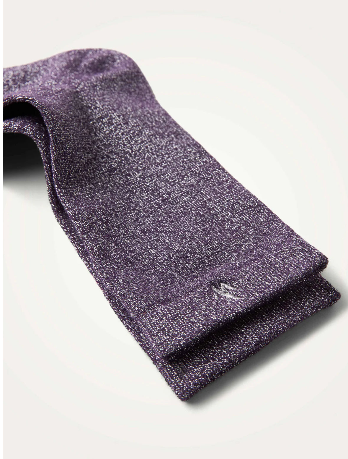 Chaussettes Ambre violet et argent pailleté
