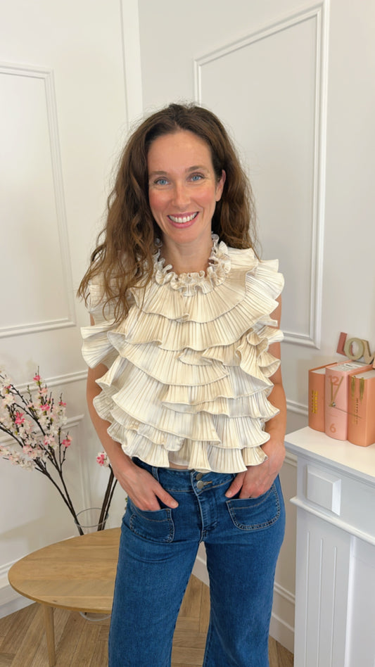 Top Naomi Ecru Satin