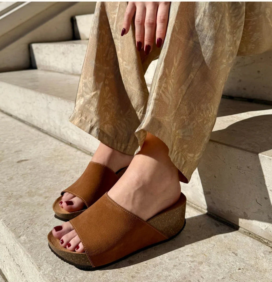 Mules Compensées Alex Camel