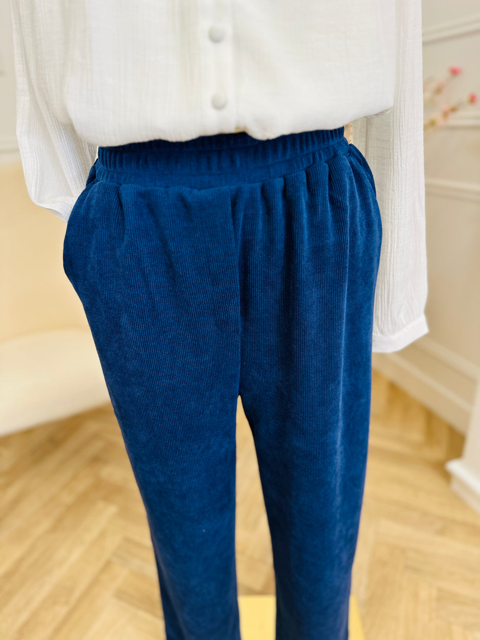Pantalon Velours Navy