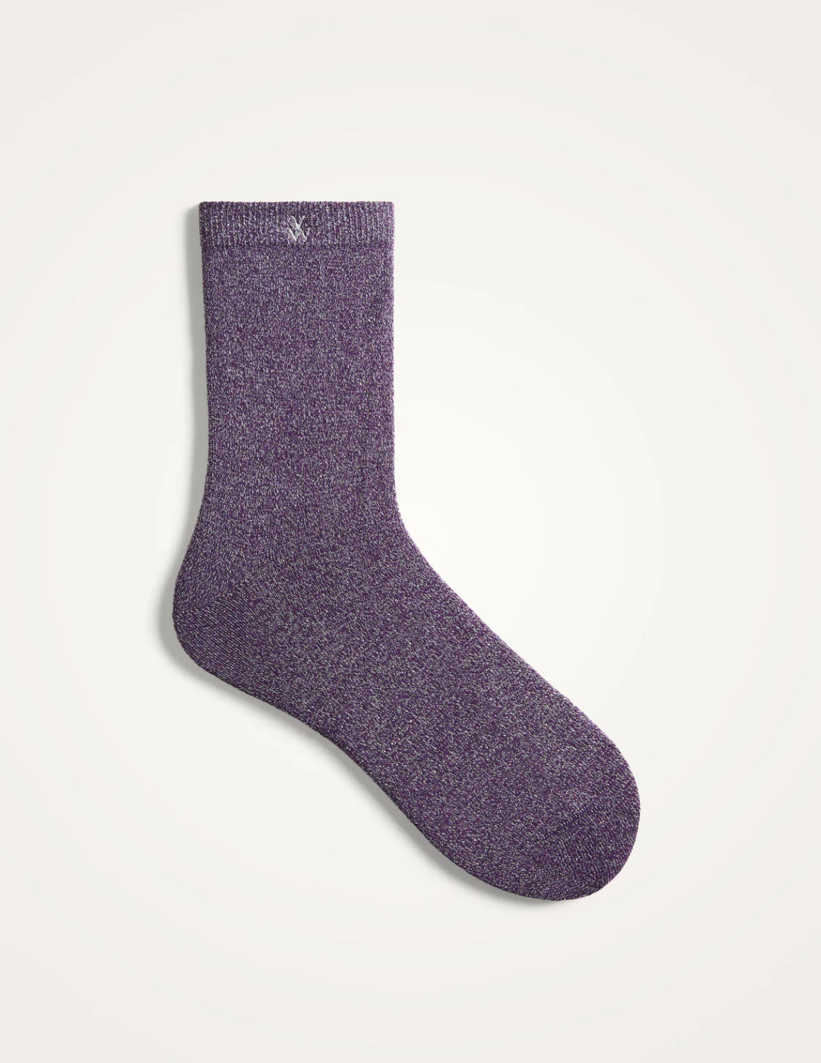 Chaussettes Ambre violet et argent pailleté