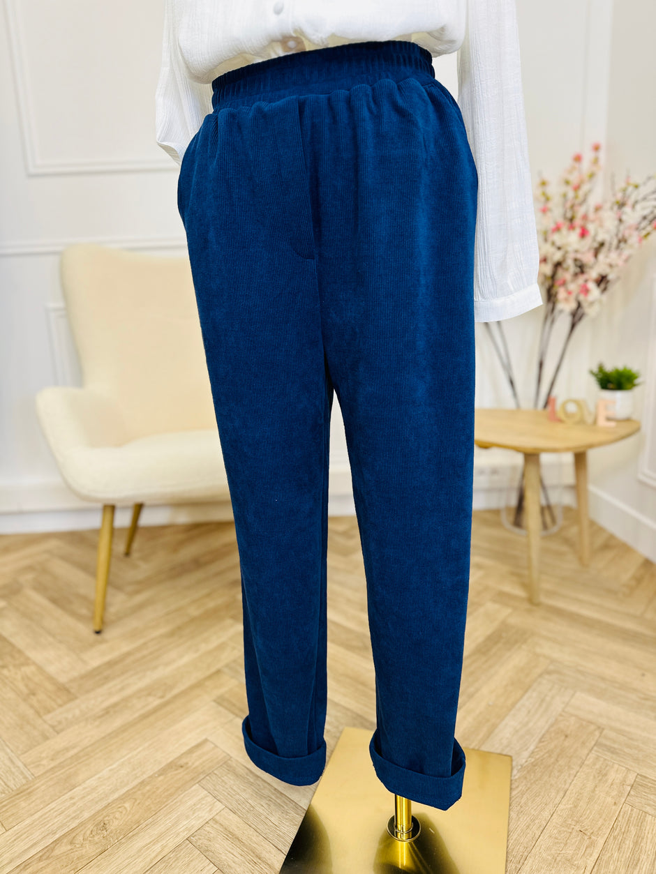 Pantalon Velours Navy