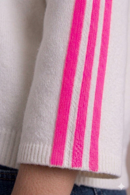 Pull Zoé Blanc Rose
