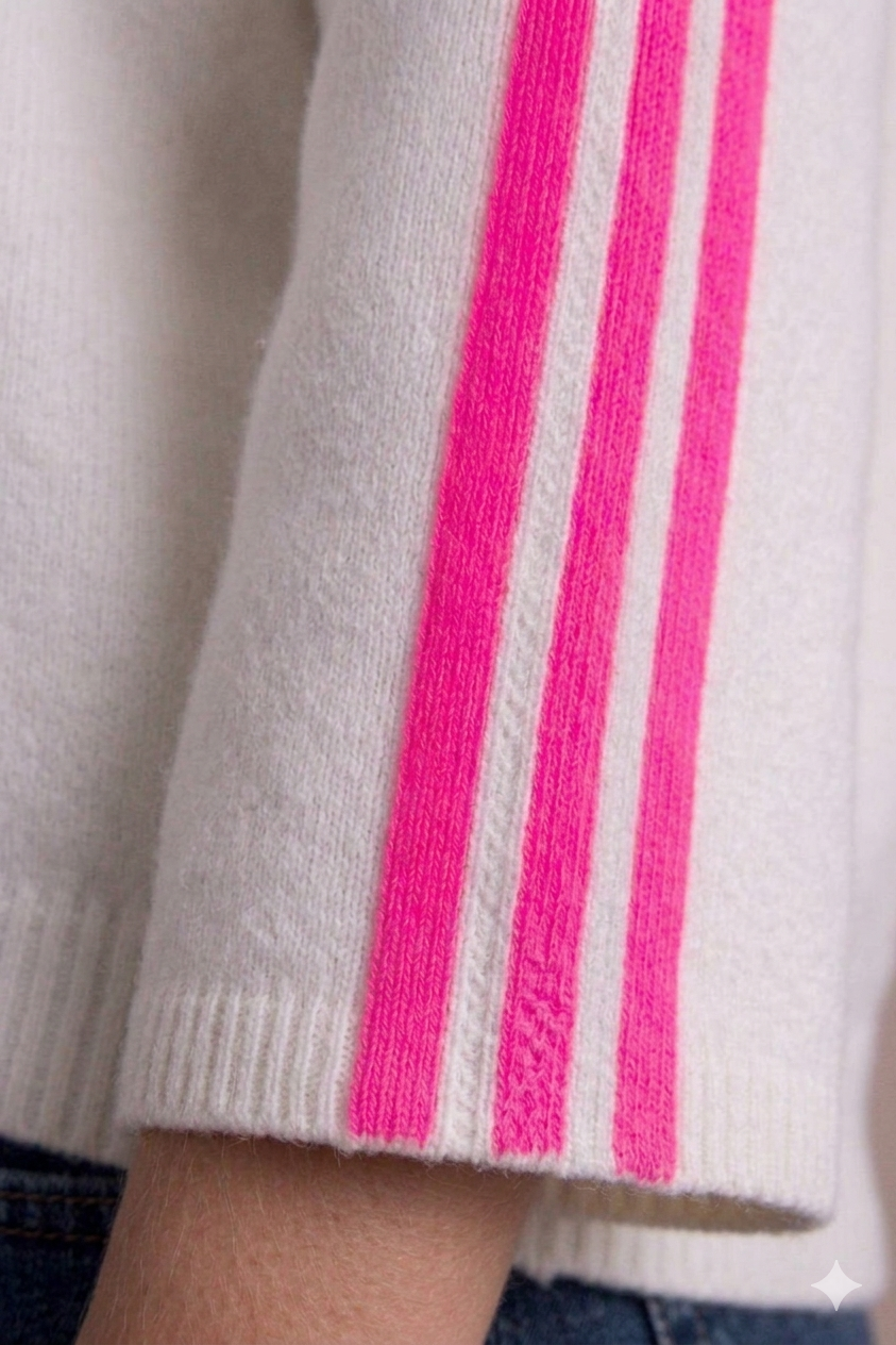 Pull Zoé Blanc Rose