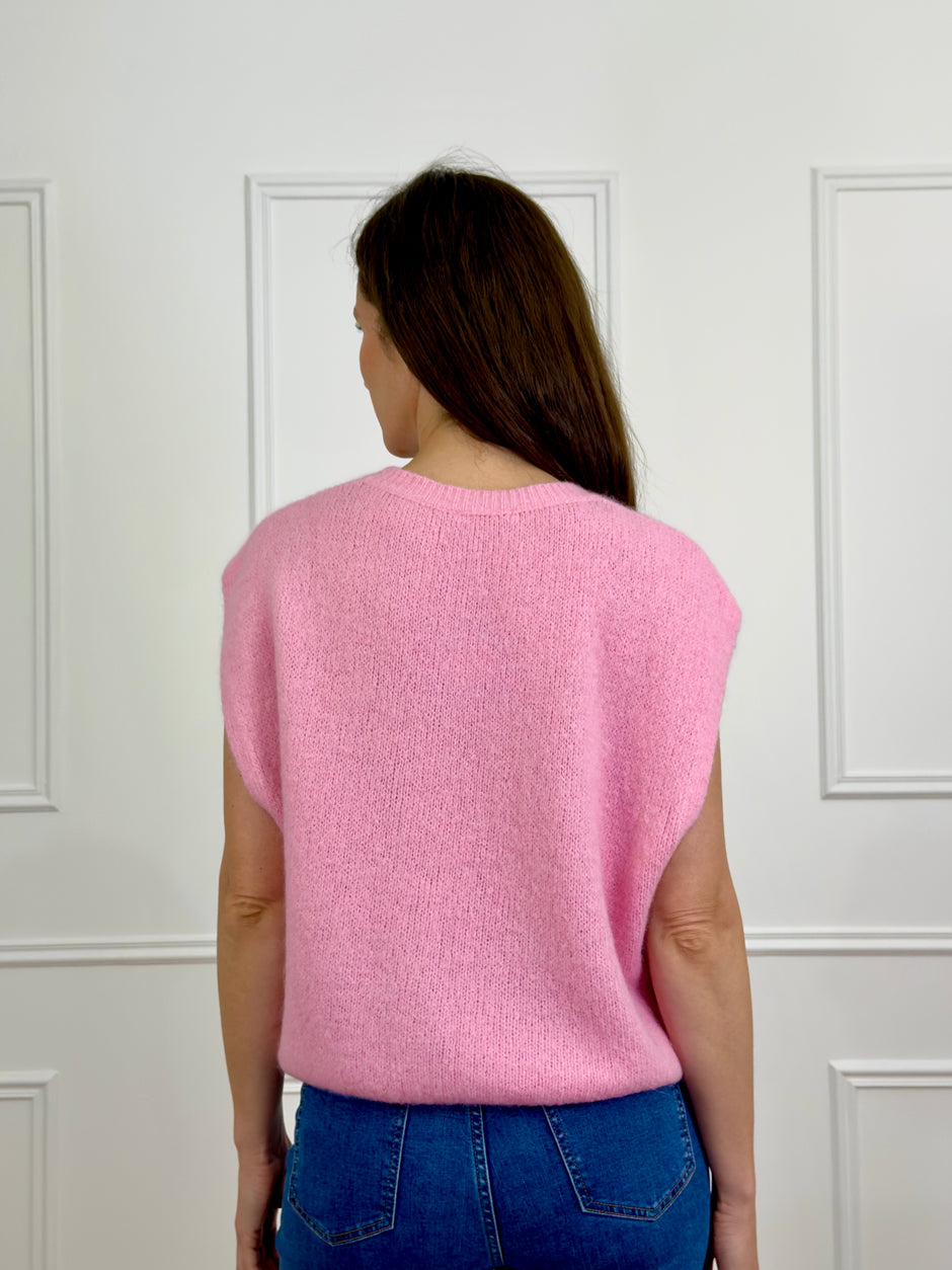 Gilet Aeli Alpaga Rose