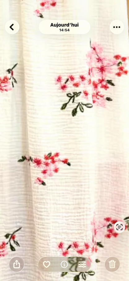 Robe Floral Ecrue