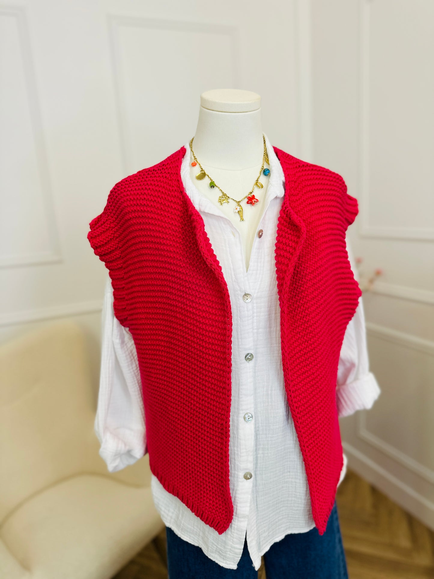Gilet Cathleen Fuchsia