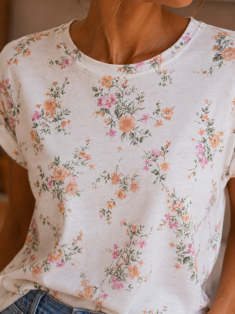T shirt Lucie Fleurs