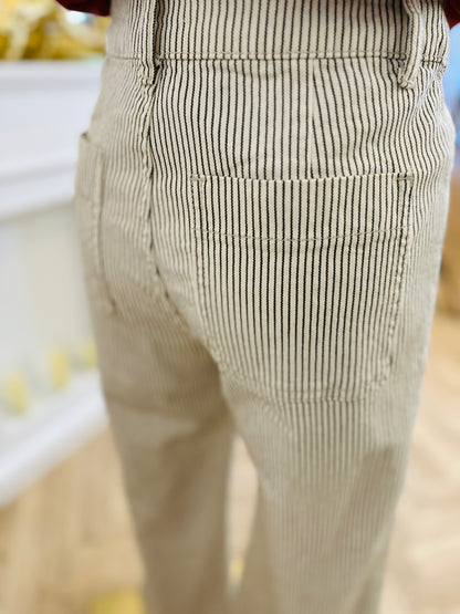 Jean Elenette Rayé Taupe