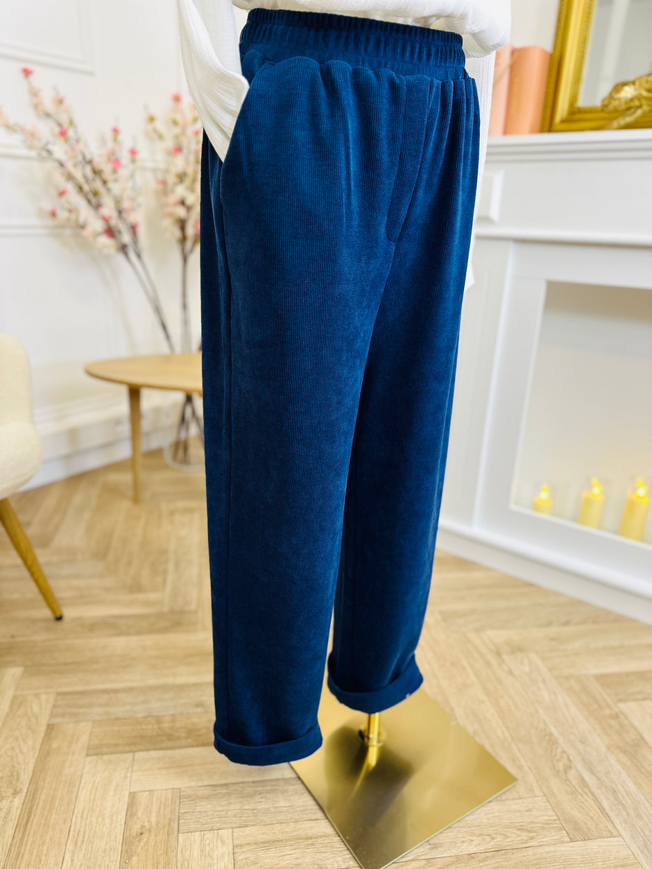 Pantalon Velours Navy